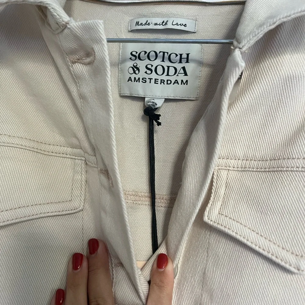 Scotch & Sode cream denim mini dress - Picture 3 of 5